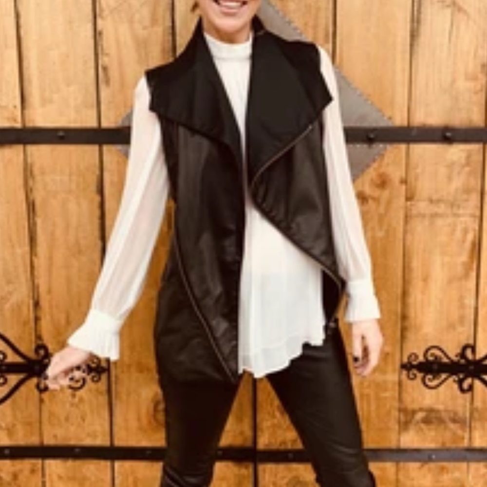 West 14th real leather vest